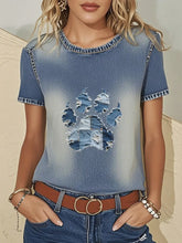 Damen Jeans-Pfote T-Shirt